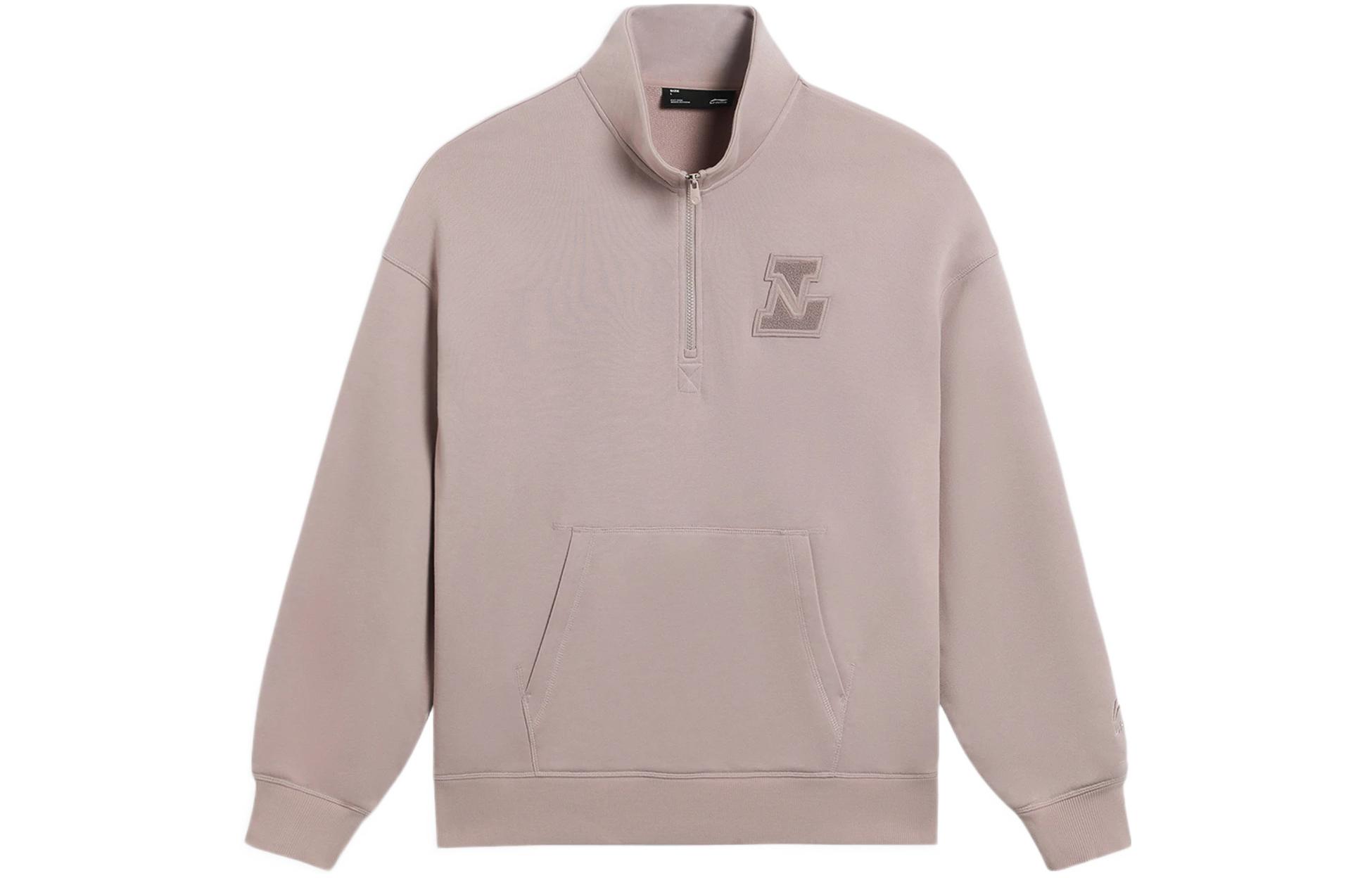 Li-Ning Sports Pullover Sweatshirt Brown Unisex AWDSA05-4