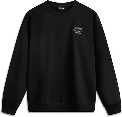 Li-Ning Sports Retro Letter Print Crewneck Sweatshirt Black (Unisex) AWDUF05-1 Buy Li-Ning Sports Retro Letter Print Crewneck Sweatshirt Black (Unisex) AWDUF05-1