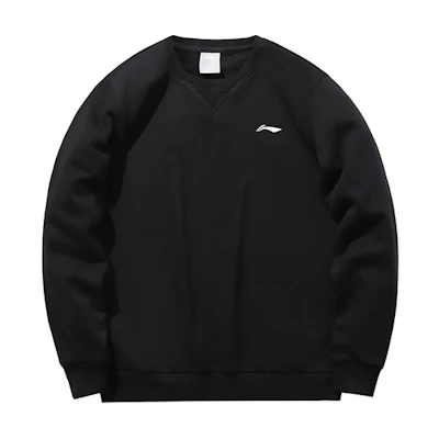 Li-Ning Sports Style Logo Crewneck Sweatshirt Unisex Black AWDPD19-12