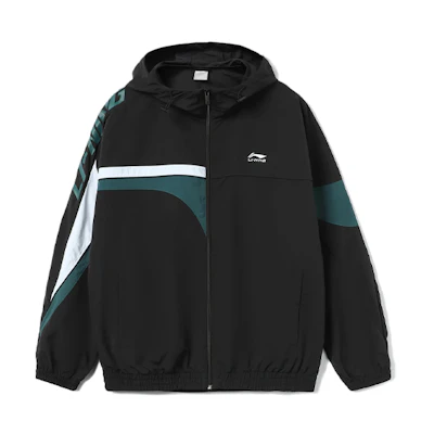 Li-Ning Sports Trend Series Colorblock Loose Hooded Jacket Black ( Fall) AFDT529-2