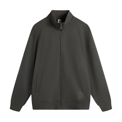 Li-Ning Sports Trend Series Zip Pullover Loose Sweatshirt Obsidian Gray AWDU847-3