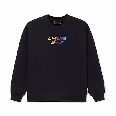 Li-Ning Sportstyle Embroidered Logo Pullover Sweatshirt (Unisex) - Black AWDS531-1