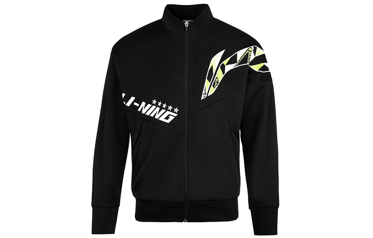 Li-Ning Sportswear Big Logo Printed Zip Jacket Black AWDS363-1