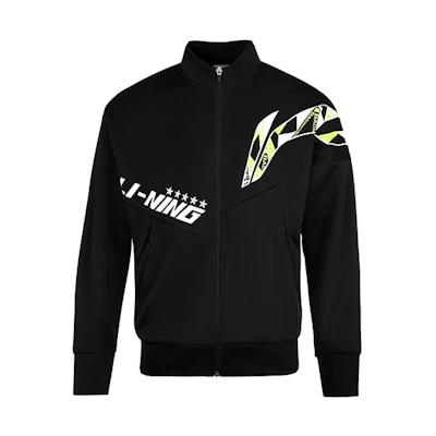 Li-Ning Sportswear Big Logo Printed Zip Jacket Black AWDS363-1