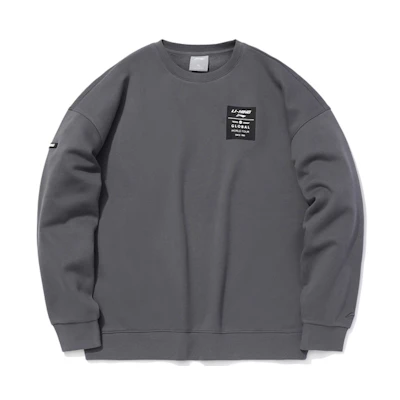 Li-Ning Sportswear Loose Fit Pullover Hoodie Couples' Edition Thunderstorm Gray AWDQ708-5