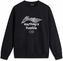 Li-Ning Sportswear Printed Crewneck Sweatshirt Unisex Black - Breathable Comfort AWDUE93-1 Li-Ning Sportswear Printed Crewneck Sweatshirt Unisex Black - Breathable Comfort AWDUE93-1