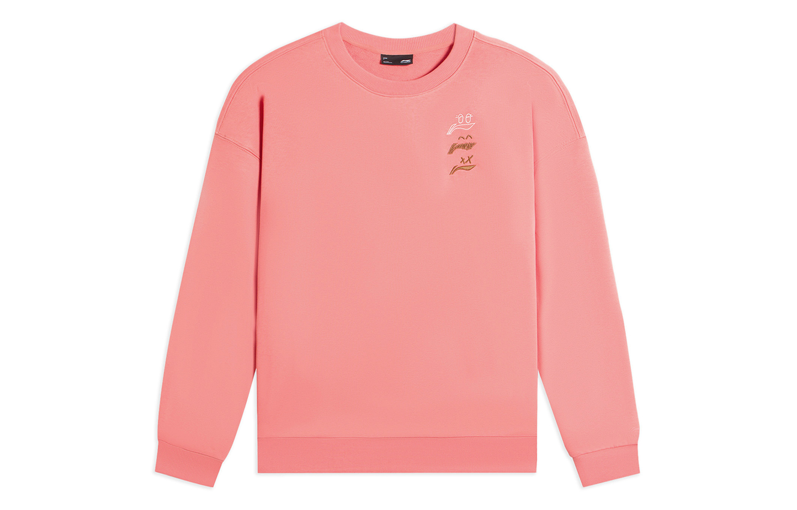 Li-Ning Sportswear Series 3D Letter Print Long-Sleeve Sweatshirt Orange Unisex AWDSF71-4