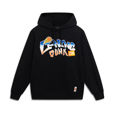Li-Ning Sportswear Series Black Hoodie with Letter Logo Print AWDT551-4