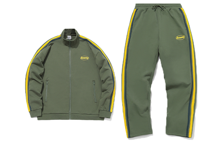 Li-Ning Sporty Long-Sleeve Zipper Jacket Set Deep Moss Green AWEQ027-5