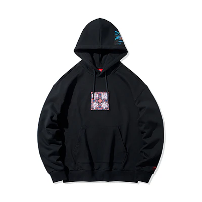 Li-Ning SS20 Paris Fashion Week Logo Hoodie Couples Black AWDQ241-1