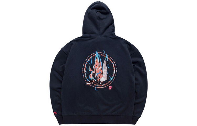 Lookbook 리닝 SS20 파리 패션 위크 로고 후디 커플 블랙 AWDQ241-1