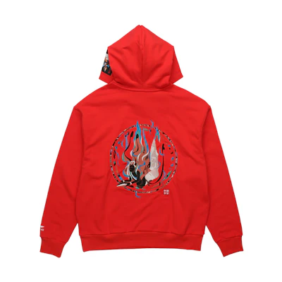Li-Ning SS20 Paris Fashion Week Red Logo Print Hoodie Unisex AWDQ241-2