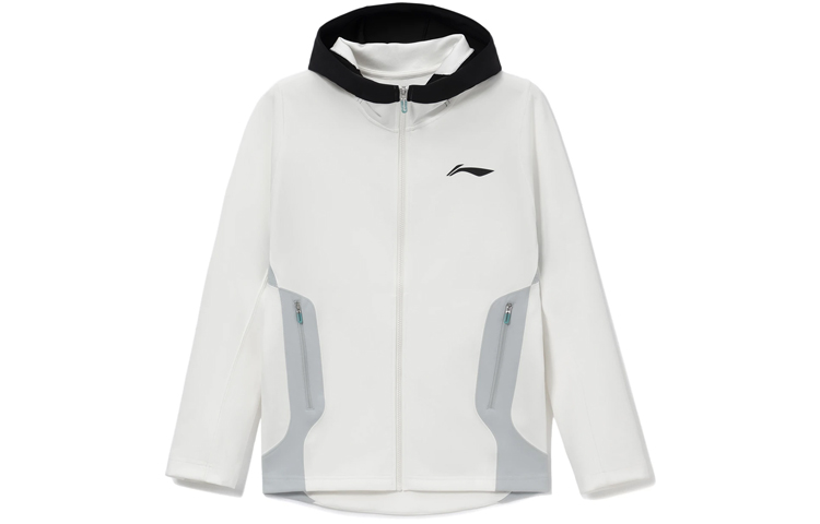 Li-Ning SS22 Pro Basketball Series White Logo Print Hoodie Jacket Men AWDS105-1