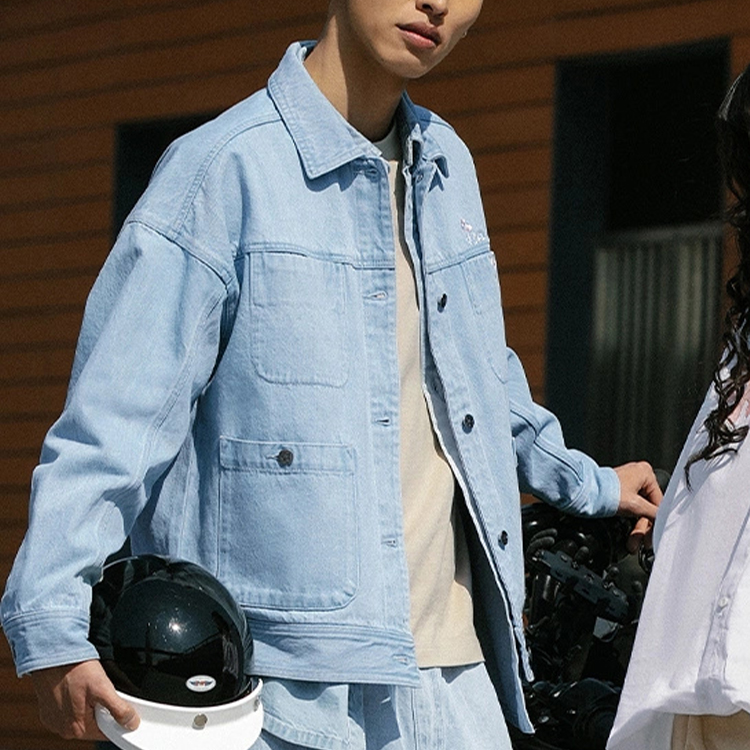 Li-Ning SS22 Sakura Collection Washed Denim Jacket Light Blue Unisex AJDS841-2 圖 4