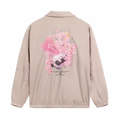 Li-Ning SS22 Sakura Series Floral Loose Fit Jacket Unisex Cashmere Gray AFDS943-4