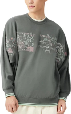 Li-Ning SS22 Unisex Oversized Logo Embroidered Crewneck Sweatshirt Green AWDS222-2 Shop Li-Ning SS22 Unisex Oversized Logo Embroidered Crewneck Sweatshirt Green AWDS222-2