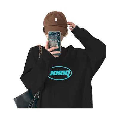 Li-Ning SS23 Logo Crewneck Pullover Sweatshirt Unisex - Black AWDT441-2