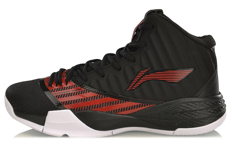 Li-Ning Storm High-Top Basketball Shoes 'Black Red' ABPP003-2