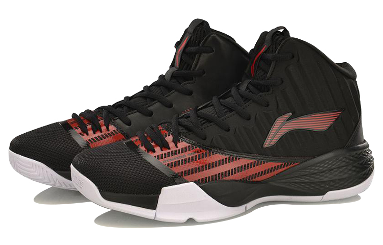 Lookbook Li-Ning Storm Scarpe Basket Alte ''Nero Rosso'' ABPP003-2