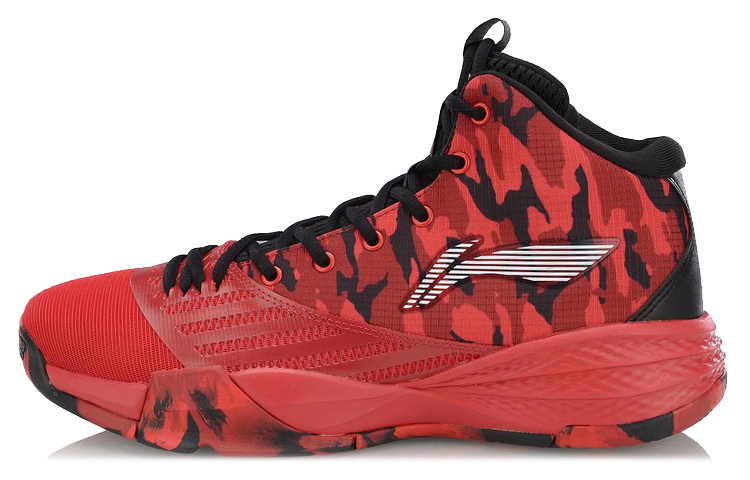 Li-Ning Storm High-Top Basketball Shoes 'Red Black' ABPP003-5