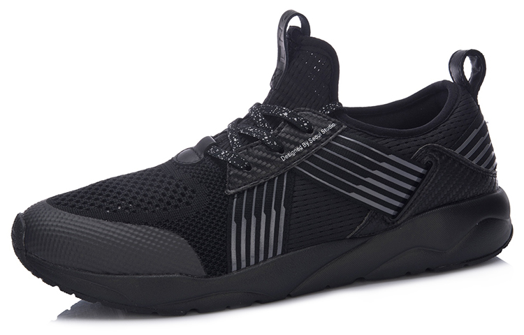 Order 李宁 LNG 街頭潮流透氣跑步鞋 黑色