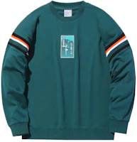 Li-Ning Stripe Patchwork Printed Oversized Crewneck Pullover - Men’s Ocean Blue AWDQ517-4 Li-Ning Stripe Patchwork Printed Oversized Crewneck Pullover - Men’s Ocean Blue AWDQ517-4