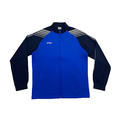 Li-Ning Striped Logo Print High Collar Zip Jacket Men’s Crystal Blue AWDR599-2