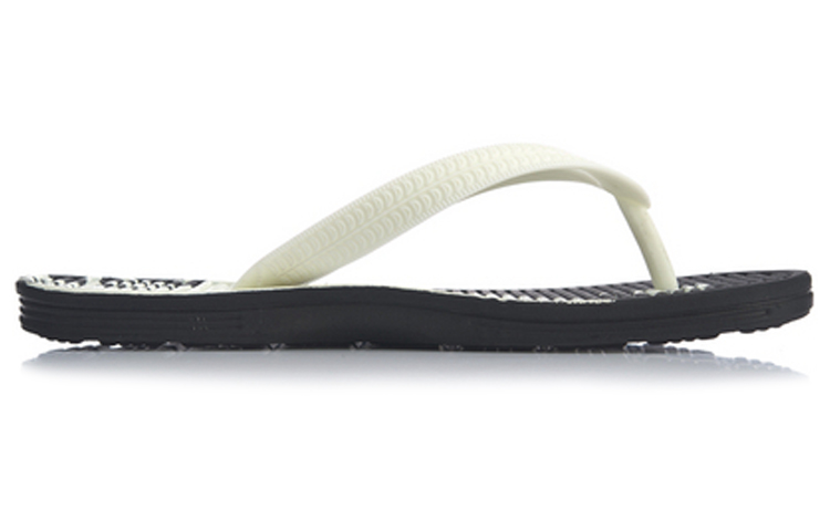 Order Li-Ning Stylische Flip-Flops Weiß Schwarz AGAP024-2