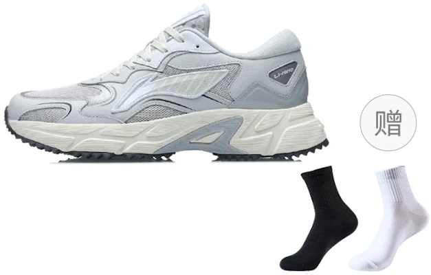 LiNing李寧 時尚 防滑耐磨 低筒 慢跑鞋 南極灰 Details for LiNing李寧 時尚 防滑耐磨 低筒 慢跑鞋 南極灰