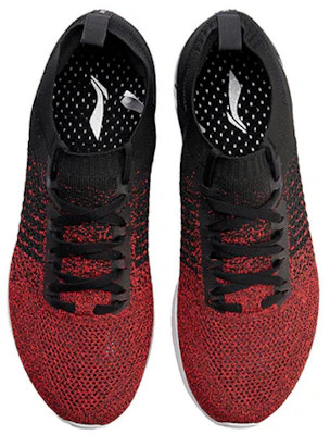 李宁 超輕15 一體織 減震輕質跑鞋 黑紅 Shop 李宁 超輕15 一體織 減震輕質跑鞋 黑紅
