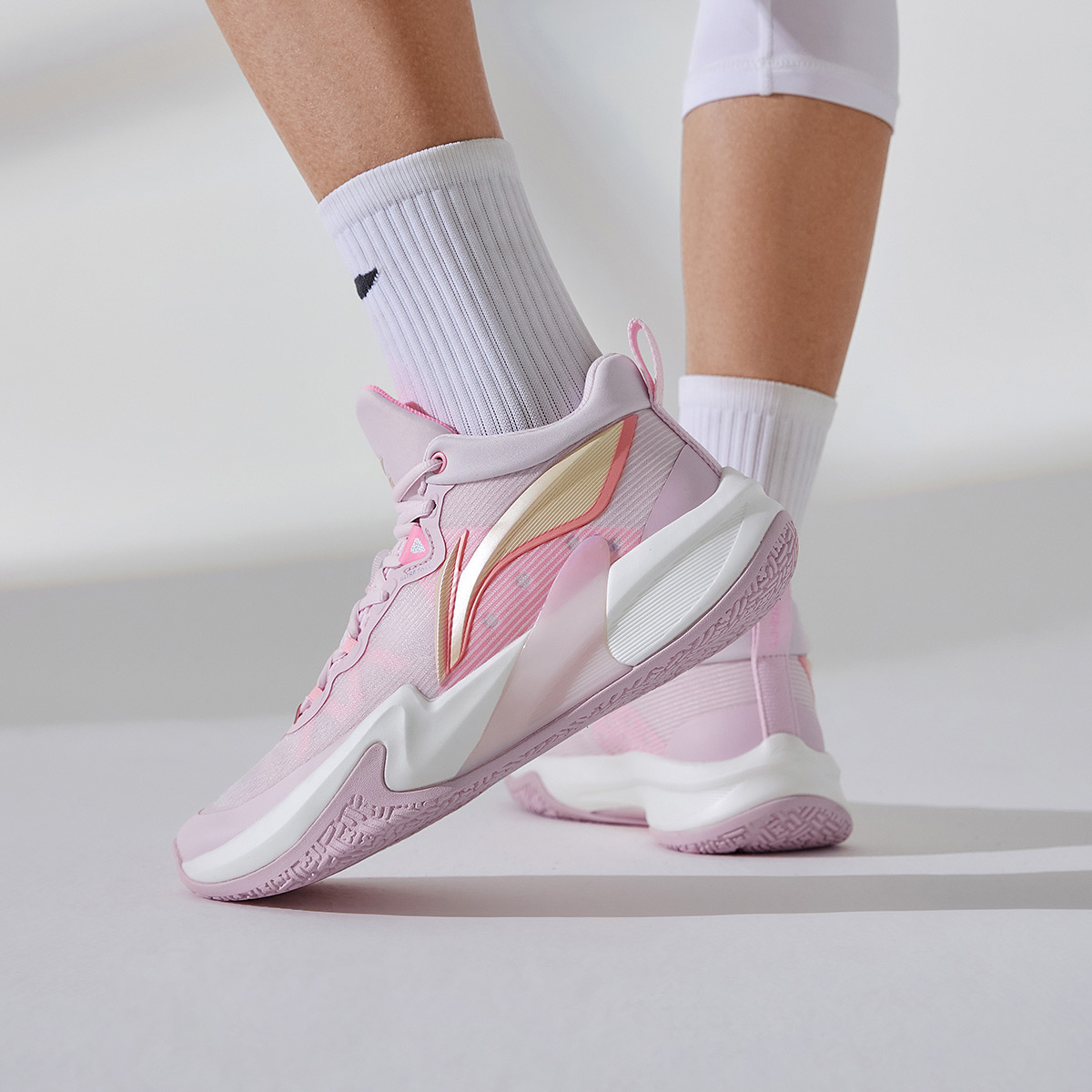 Cheap Li-Ning Superlight Speed 1 'Blanco Rosa' ABAS041-2