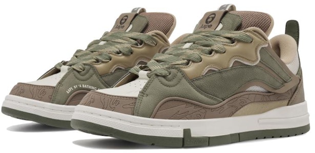 Aape x LiNing李寧 惟吾 潮流 防滑耐磨 低幫 板鞋 男款 綠褐 Lookbook Aape x LiNing李寧 惟吾 潮流 防滑耐磨 低幫 板鞋 男款 綠褐