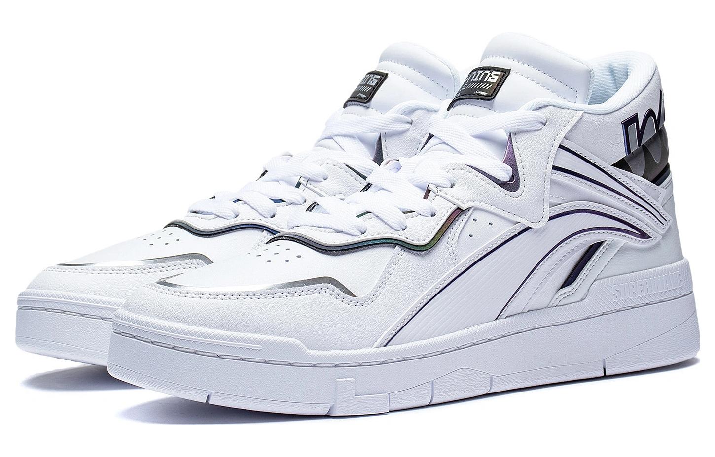 Lookbook 리닝 슈퍼웨이브 미드 프리미엄 '화이트 블랙' AGCS151-1