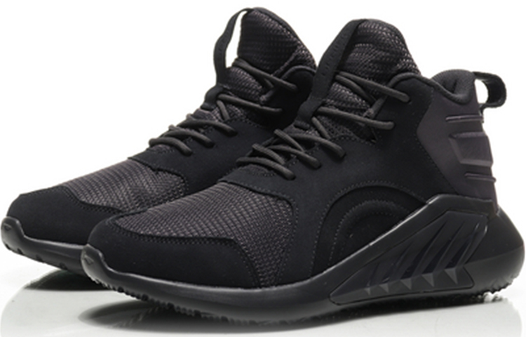 Lookbook Li-Ning Support Mid 'Retro Basketball Hitam' AGLN191-4