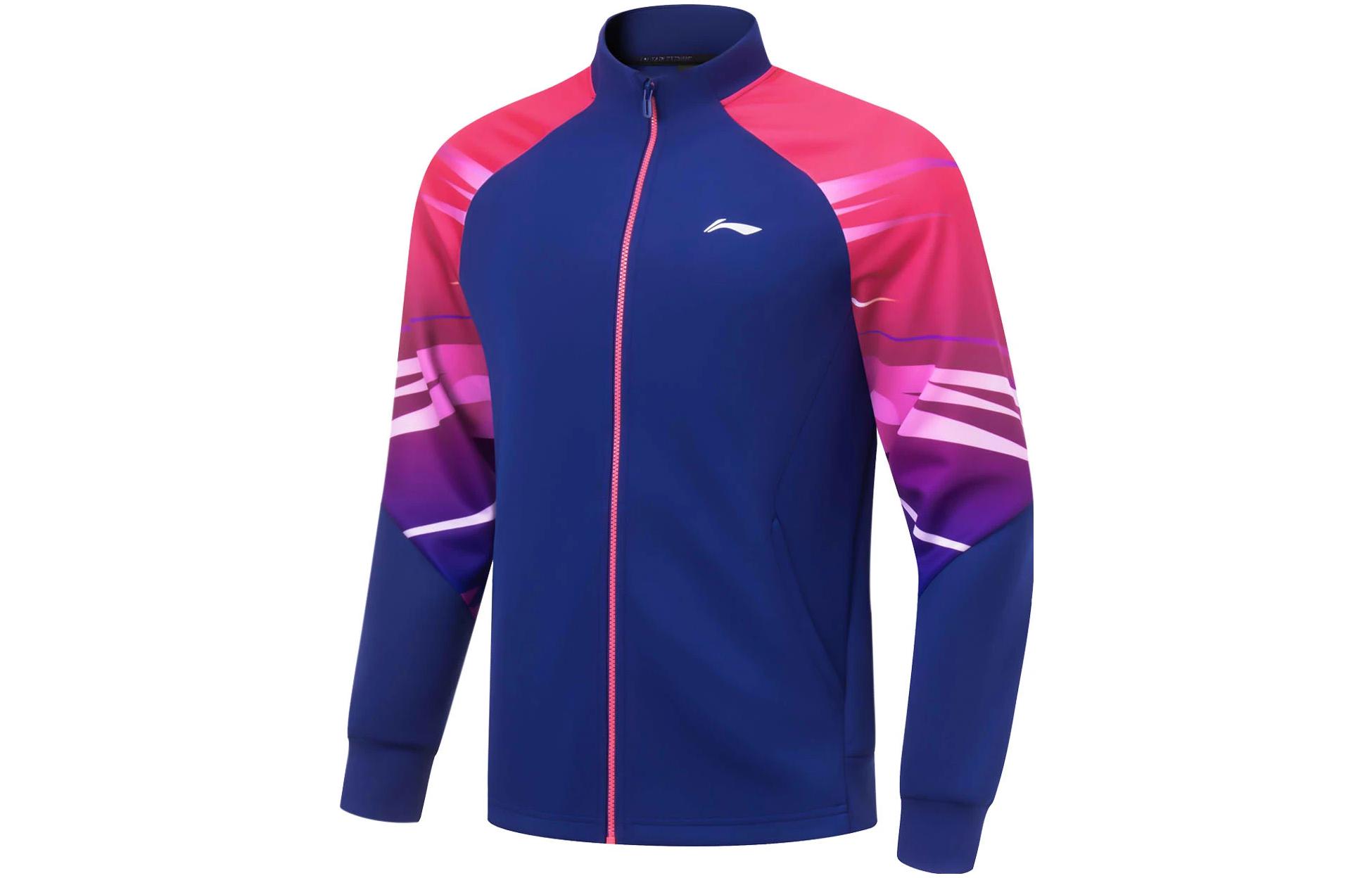 Li-Ning Table Tennis Series Colorblock Hoodie Purple Blue-Unisex AWDT647-2