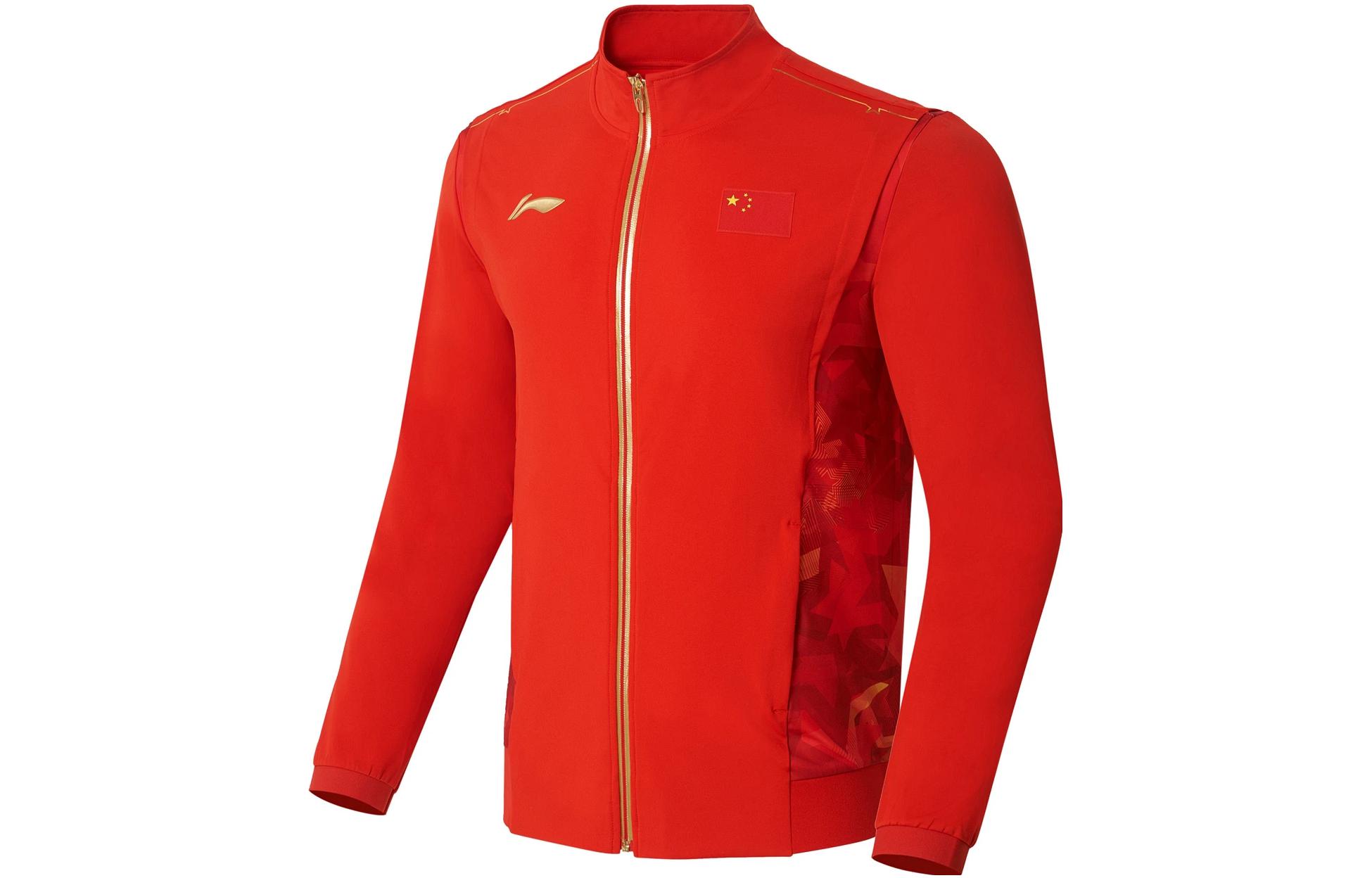 Li-Ning Table Tennis Series Red Letter Print Jacket AYYS021-2