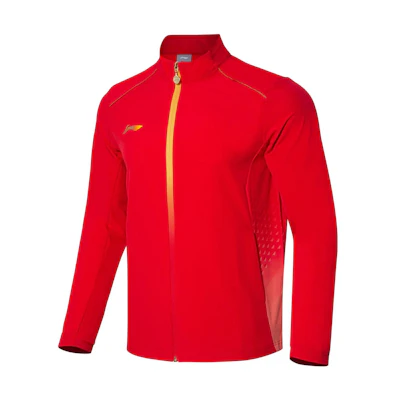 Li-Ning Table Tennis Series Red Stand Collar Sports Jacket AYYR003-1
