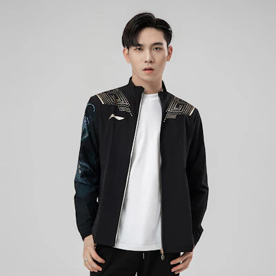Chaqueta Negra Reflectante Li-Ning Serie Tenis de Mesa Letra Impresa AYYR437-2 Shop Chaqueta Negra Reflectante Li-Ning Serie Tenis de Mesa Letra Impresa AYYR437-2