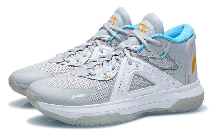 Lookbook 리닝 팀 엠블럼 미드 '그레이 화이트' (Li-ning Team Emblem Mid 'Grey White') ABAR117-4