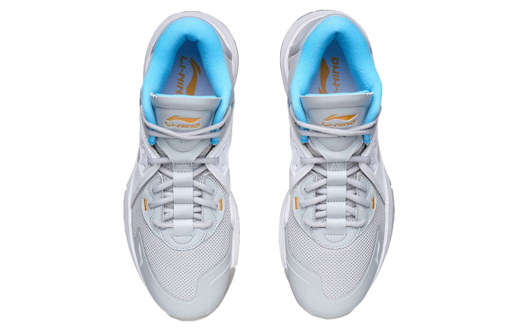Shop 리닝 팀 엠블럼 미드 '그레이 화이트' (Li-ning Team Emblem Mid 'Grey White') ABAR117-4