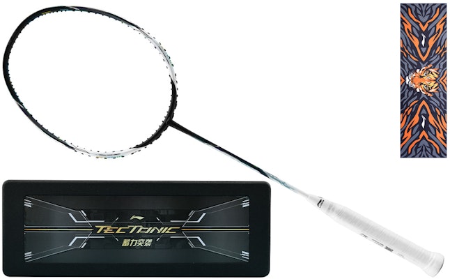 Li-Ning Tectonic 9 Full Carbon Badminton Racket Offensive Pro 4U G5 Black/White AYPR132-A 3
