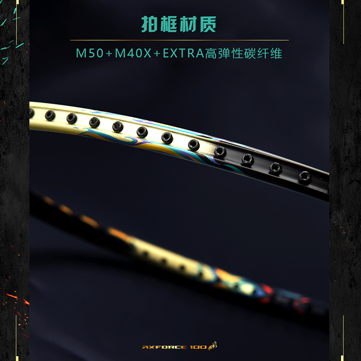 Li-Ning Thunder 100 Full Carbon Badminton Racket Black Gold - Pro Offensive Model LNAYPT235-3 圖 7