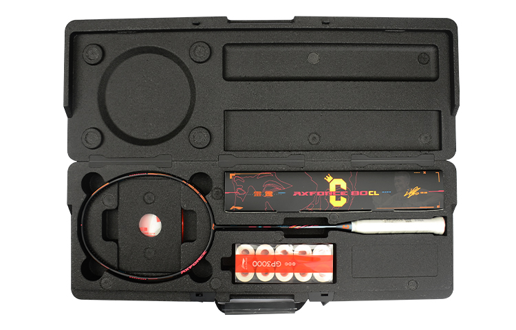 Shop Li-Ning Thunder 80 Series Full Carbon Badminton Racket Gift Set - Black Gold AYPR248-1000