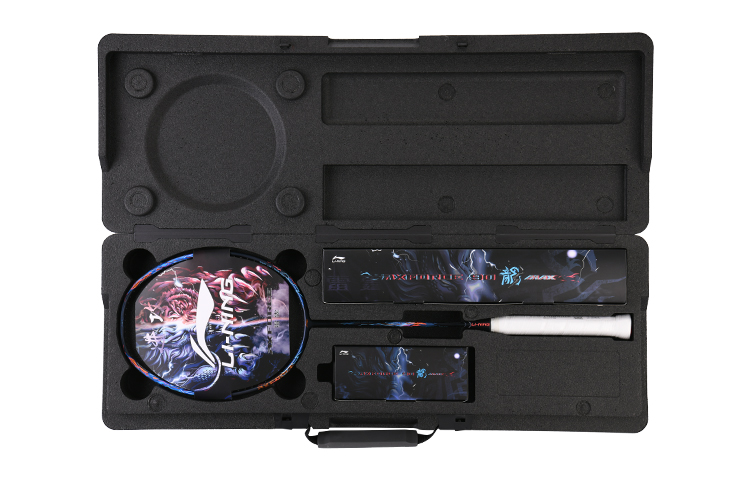 Shop Li-Ning Thunder 90 Dragon MAX Carbon Badminton Racket Offensive Blue 675mm AYPS063-1