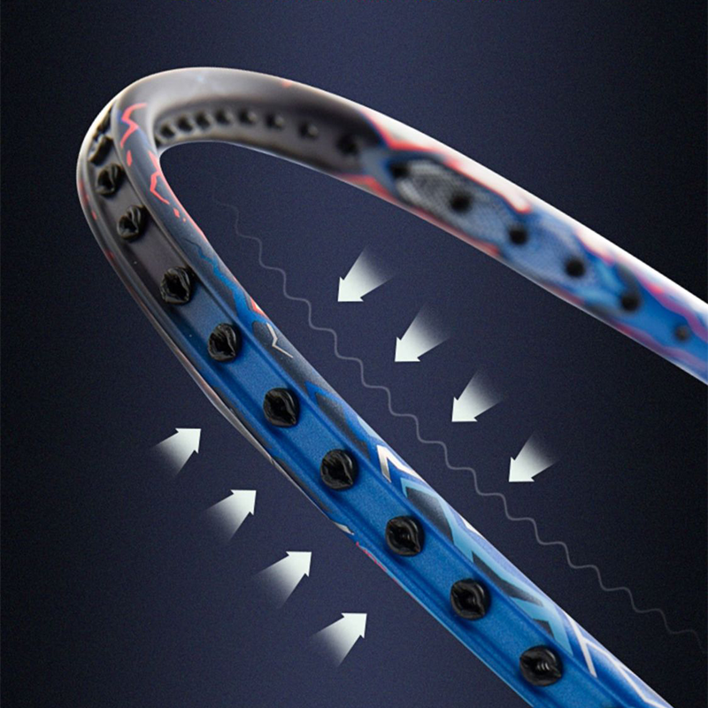 Cheap Li-Ning Thunder 90 Dragon MAX Full Carbon Badminton Racket - Blue, Offensive Pro AYPS067-2