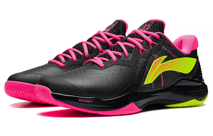 Lookbook Li-Ning Thunder 'Hitam Merah Muda' Sneakers. AYAS018-4