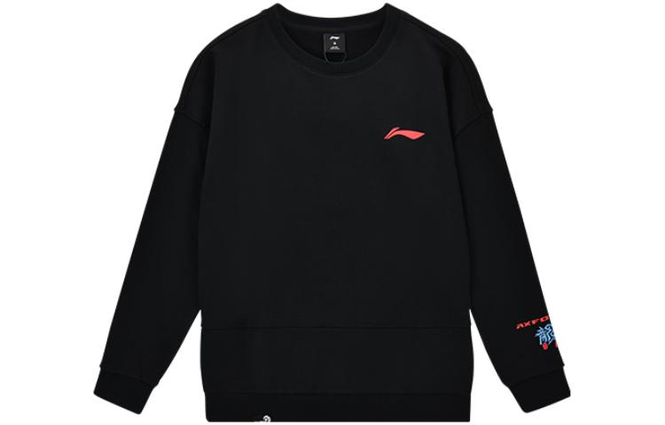 Li-Ning Thunder Dragon Print Pullover Crewneck Sweatshirt Black AWDSE89-1