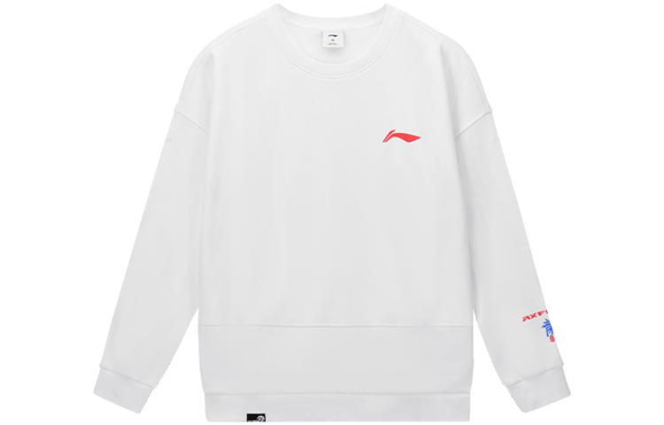 Li-Ning Thunder Dragon Printed Pullover Sweatshirt White - Badminton Series AWDSE89-2