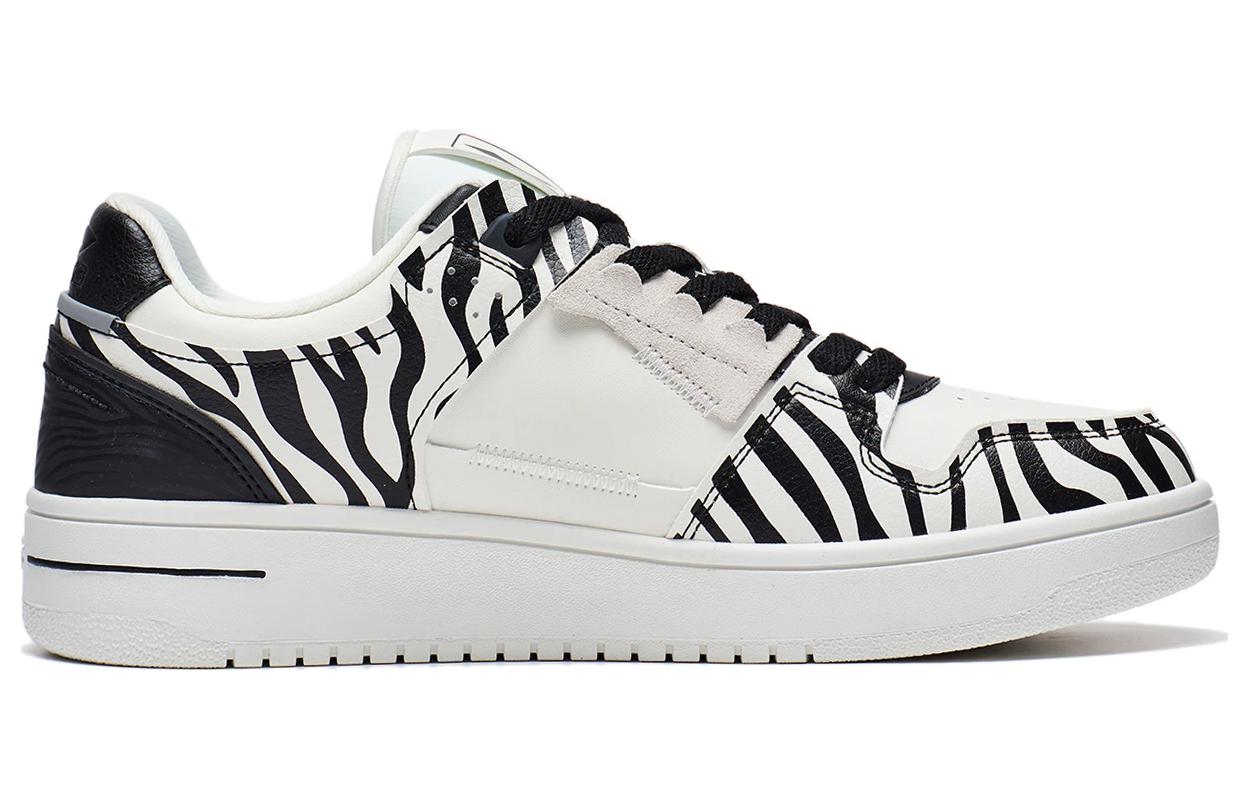 Order LiNing李寧 天跡 休閒反光 防滑耐磨 低幫 板鞋 男款 白黑