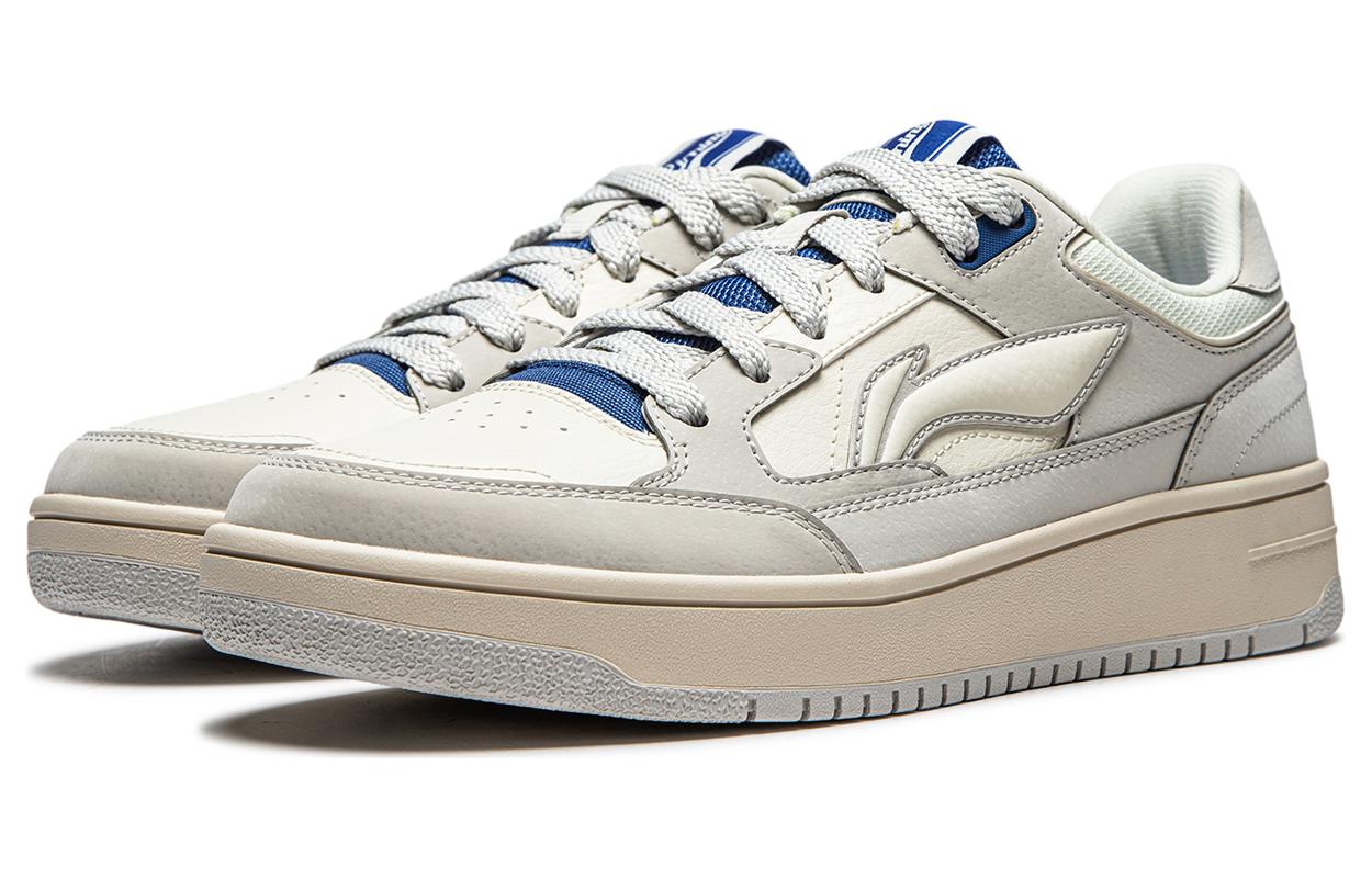 Lookbook LiNing李寧 天跡 休閒百搭 防滑耐磨 低筒 板鞋 男款 灰白